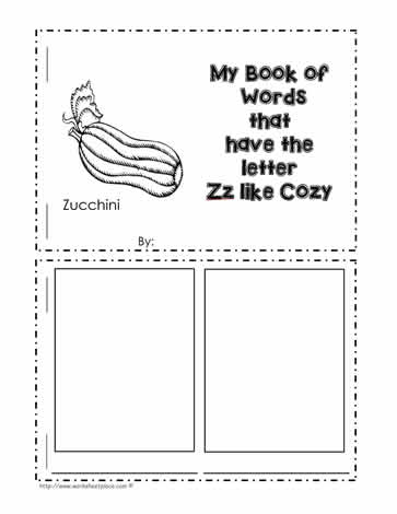 Letter Z Booklet